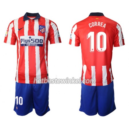 Atlético Madrid Angel Correa 10 Kind Voetbaltenues Thuis 2020/21 - SS (+ Korte broeken)